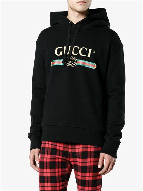 felpa gucci patch lupo sul cappuccio|Gucci.